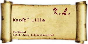 Kazó Lilla névjegykártya