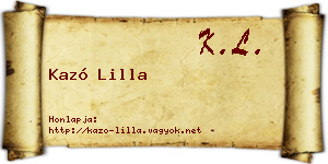 Kazó Lilla névjegykártya
